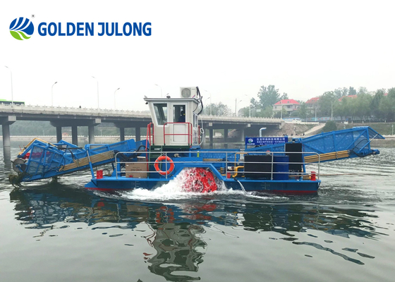 High Efficiency Aqua Weed Harvester For River Lake Sea Water Surface Cleaning Lake Weed Removal Machine