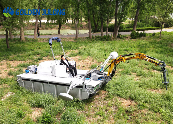 Customized Multifunctional Amphibious Dredging Machine With Lightweight Hull Structure JLAMV2100