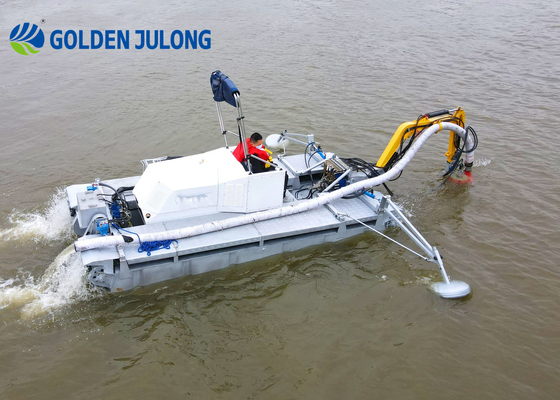 Customized Multifunctional Amphibious Dredging Machine With Lightweight Hull Structure JLAMV2100