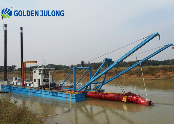 JULONG JLCSD300 Cutterhead Suction Dredge / Sand Dredging Boat For Your Dredging Challenges
