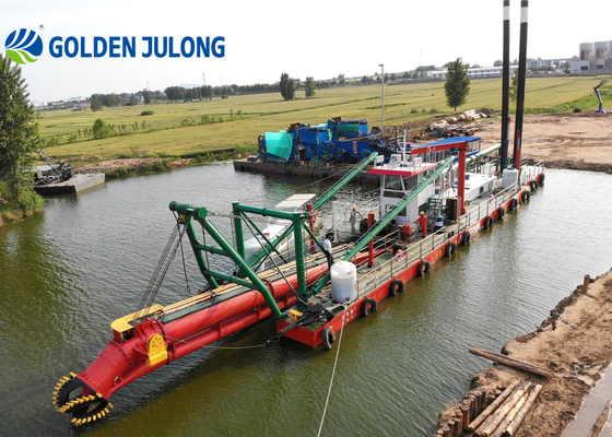 JULONG Dredger JLCSD500 Cutting Suction Dredger With Germany Simens PLC Control System
