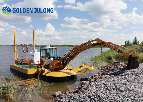 Amphibious Long Reach Excavator With Cheap Price And High Return Julong Dredger