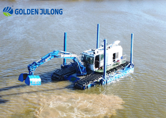 JLAME200 Amphibious Dredger Crawler Type with 5 m Dredging Depth