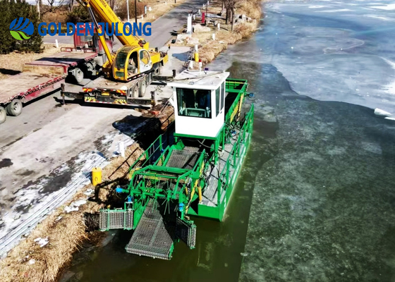 Cummins Engine Trash Skimmer Boat For Water Surface Garbage Collection River Water Cleaning Machine
