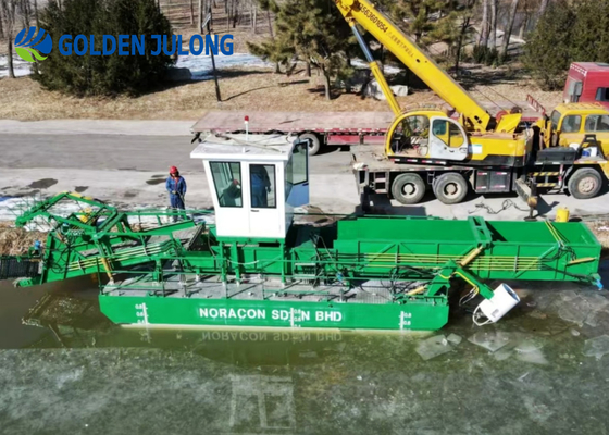 Cummins Engine Trash Skimmer Boat For Water Surface Garbage Collection River Water Cleaning Machine