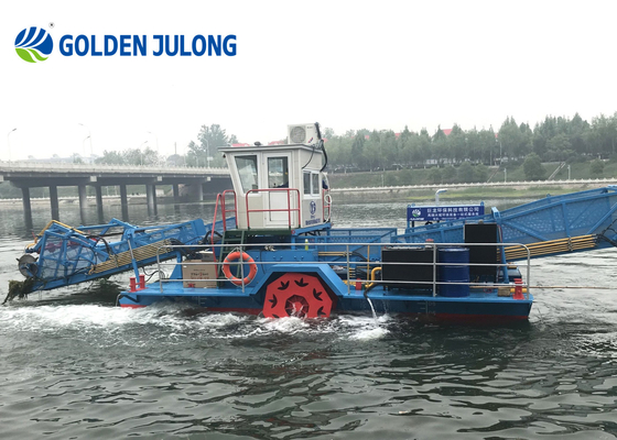 High Efficiency Aqua Weed Harvester For River Lake Sea Water Surface Cleaning Lake Weed Removal Machine