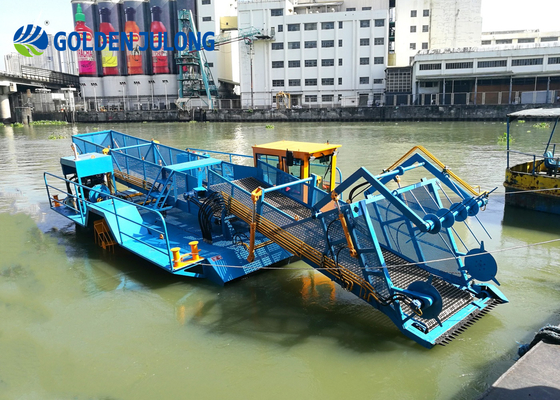High Efficiency Aqua Weed Harvester For River Lake Sea Water Surface Cleaning Lake Weed Removal Machine