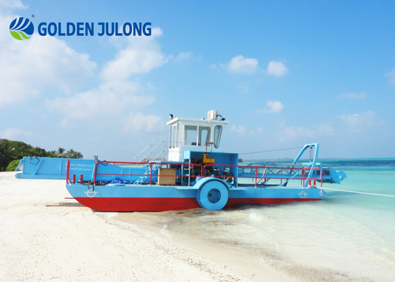 Customized Seabed Aquatic Plant Harvester with Paddle Wheels Propulsion System