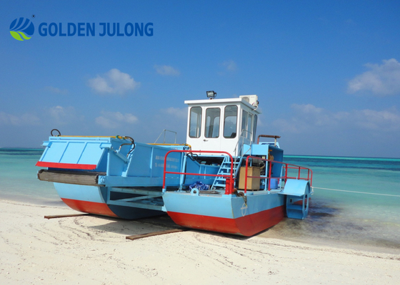 Customized Seabed Aquatic Plant Harvester with Paddle Wheels Propulsion System