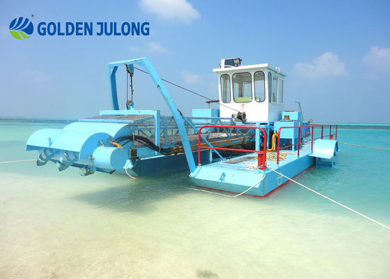 Customized Seabed Aquatic Plant Harvester with Paddle Wheels Propulsion System