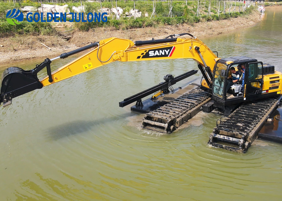 Customized Amphibious Excavator With Easy Operation And Comfort Handling Floating Excavator For Sale