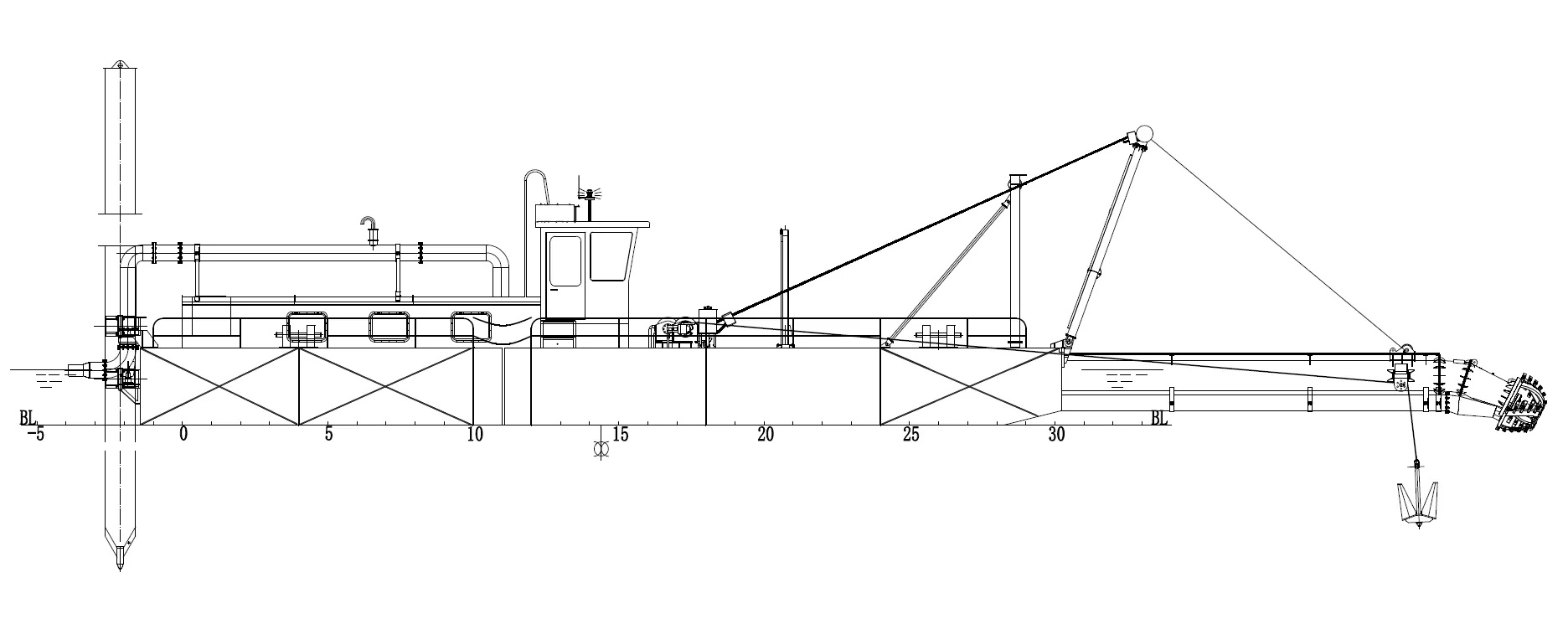 JLCSD500 Hydraulic Cutter Suction Dredger 4000 m3/h for /Lake /Sea /Reservoir /Port Dredging & Mining