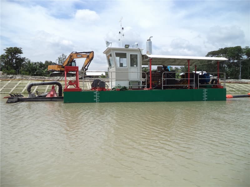 Portable Hydraulic Auger Head Suction Dredger with Submersible Pump for Pond River Dredging