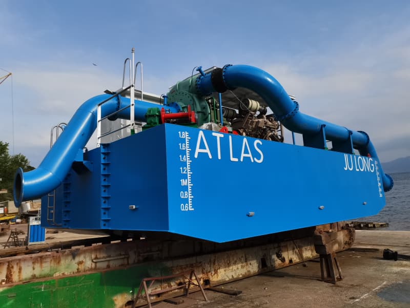 Floating Pump Station Pump Booster to Extend the Dredger Discharge Distance