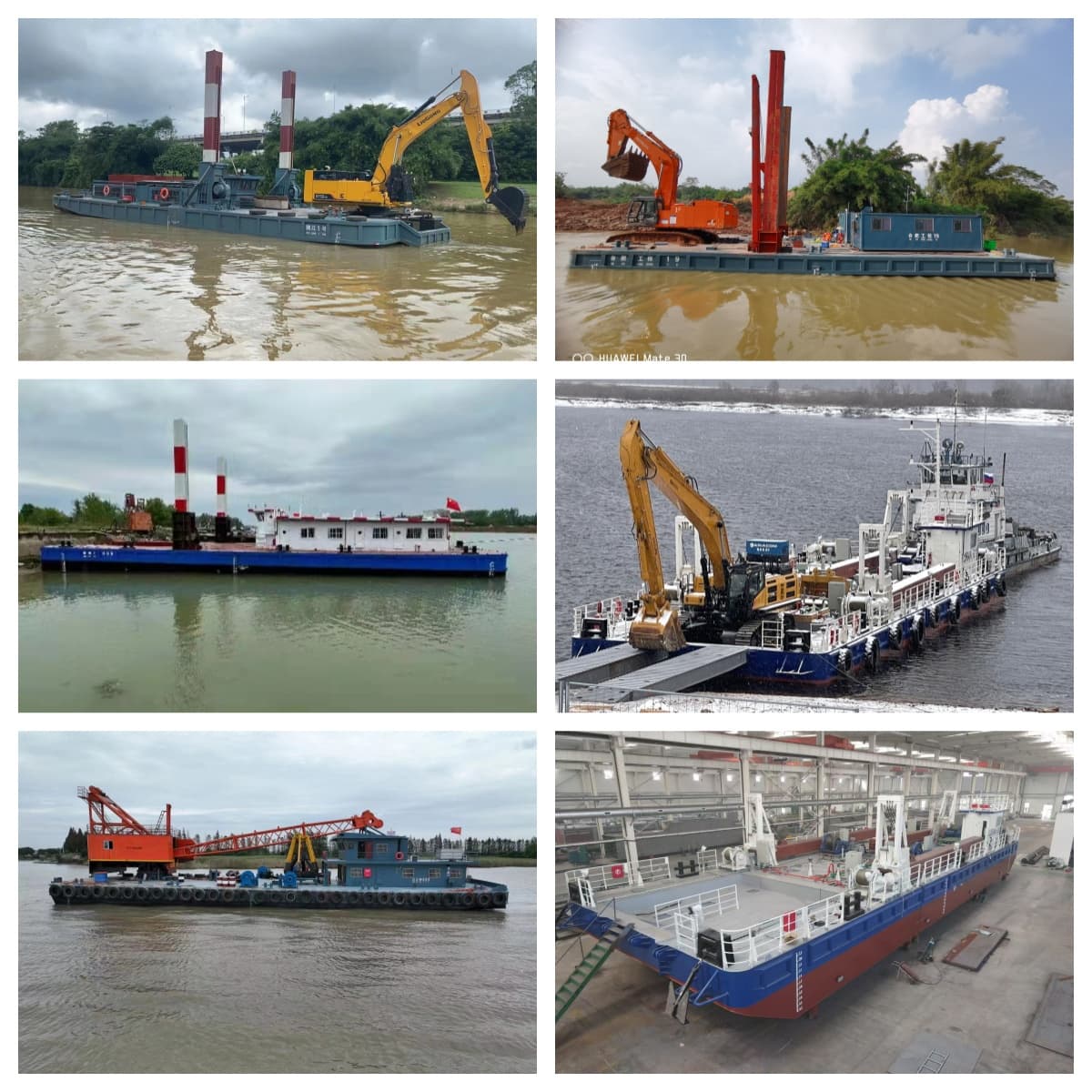 Customized Backhoe Dredger Backhoe Working Platform for Excavator Operations