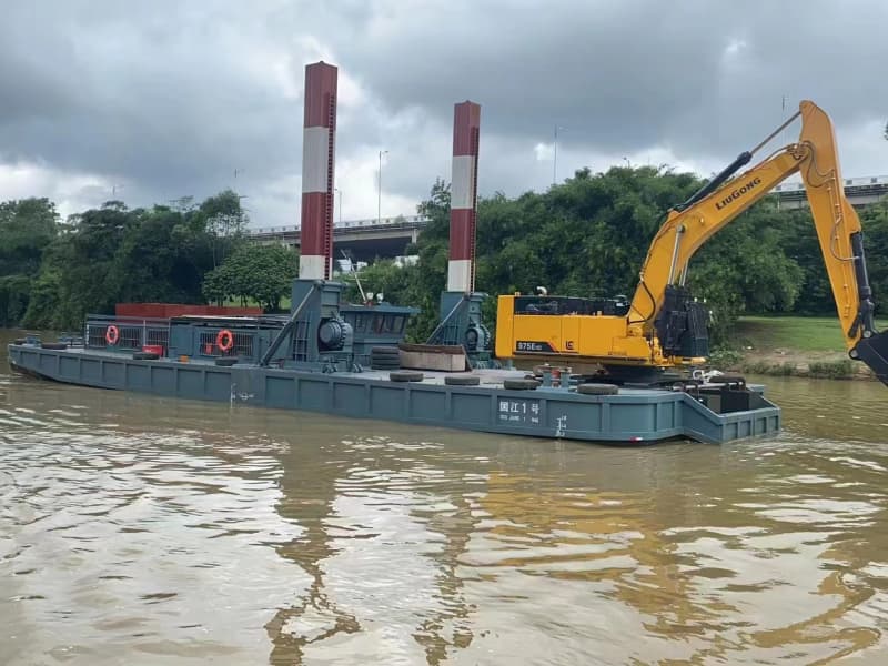 Customized Backhoe Dredger Backhoe Working Platform for Excavator Operations
